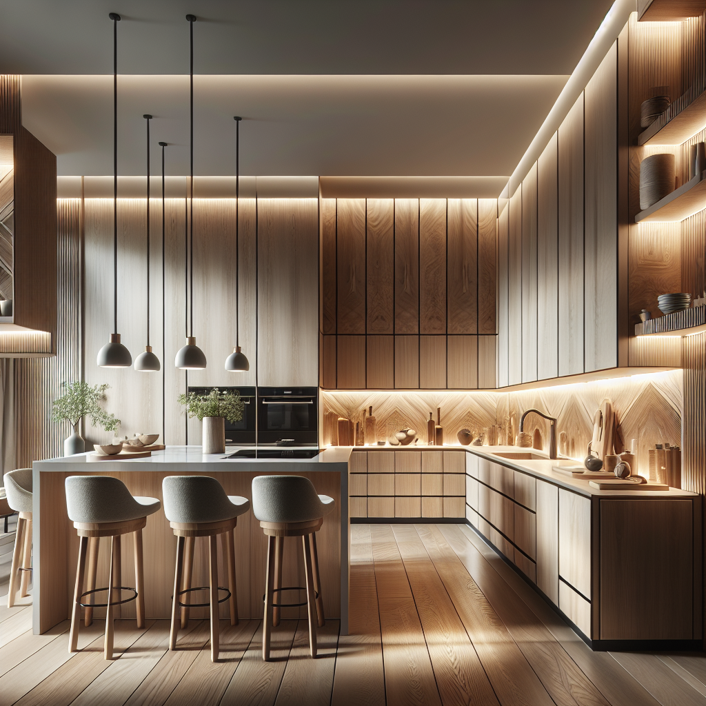 کابینت روکش چوب