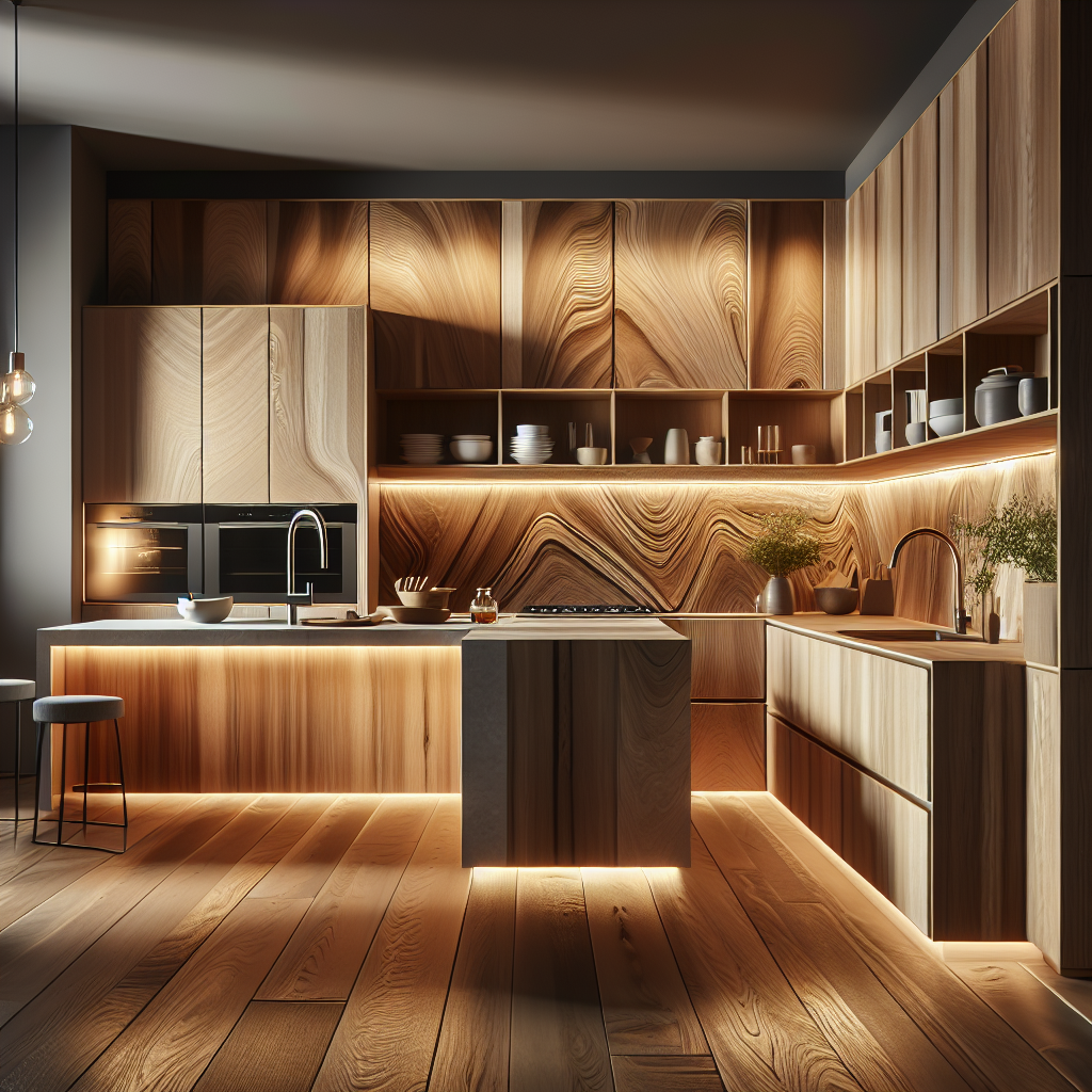 کابینت روکش چوب
