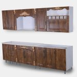 کابینت آماده ممبران پیش ساخته قهوه‌ای طلایی